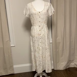 Classic Summer Three Dots Linen Maxi Dress